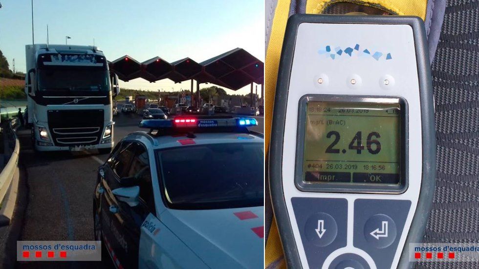 Detenido un camionero en “zigzag” que multiplicaba por 16 la tasa de alcohol
