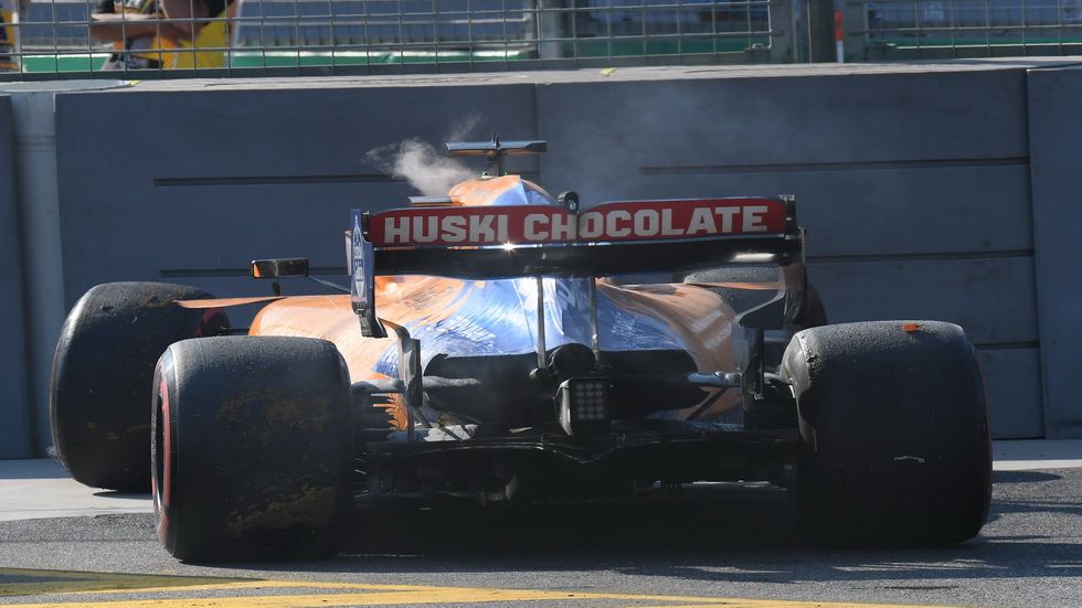 Momento del abandono de Sainz en el pasado GP de Australia