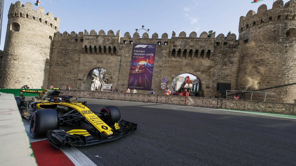 Sainz en Bakú el año pasado