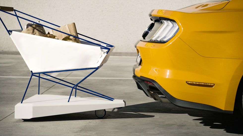 Fuera el estrés en las compras: Ford y su nuevo carrito con freno automático (Vídeo)