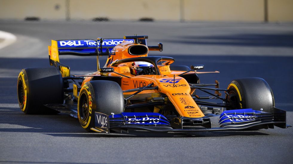 Carlos Sainz rodando en Bakú