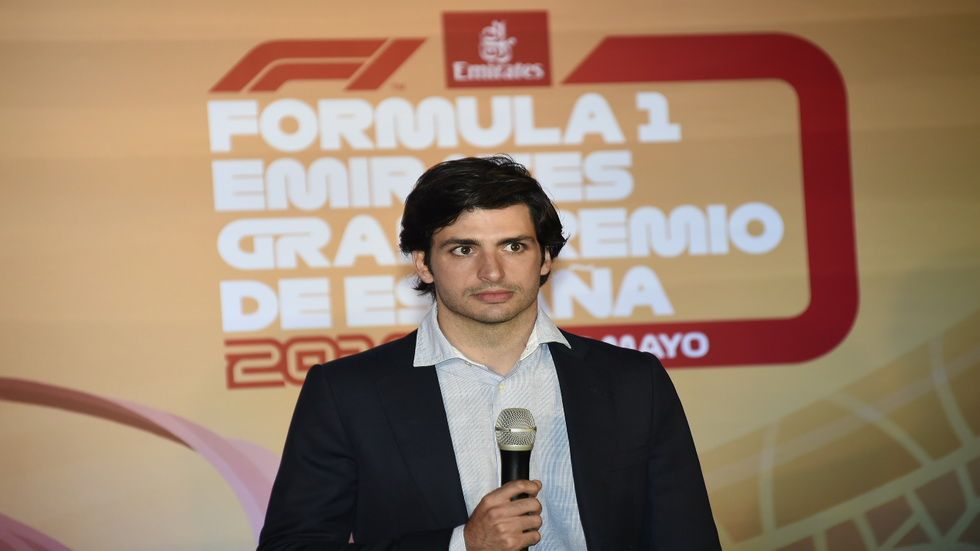 Carlos Sainz durante la presentación del Gran Premio