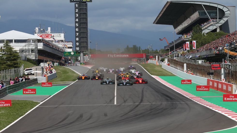 Salida del Gran Premio de España de 2018