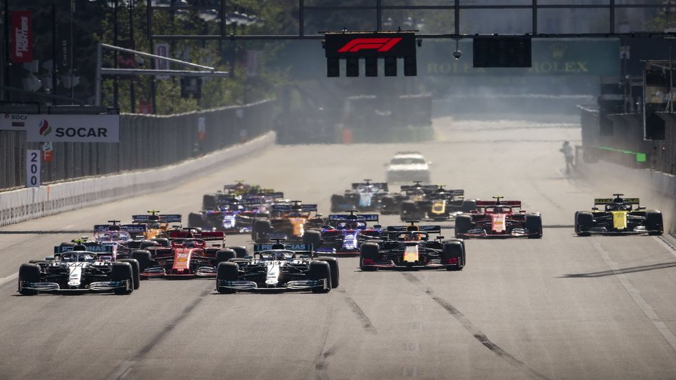 Salida de la carrera del pasado GP de Azerbaiyán