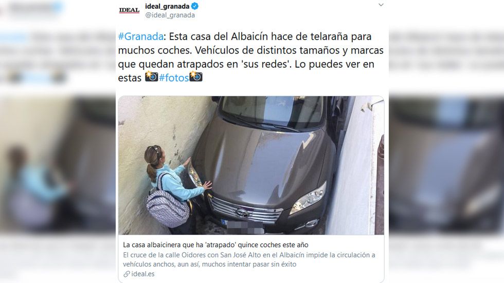 La curiosa historia de la calle que “atrapa” coches en España