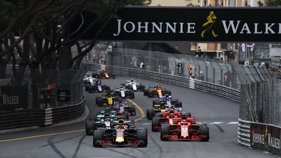 Salida del GP de Mónaco de 2018