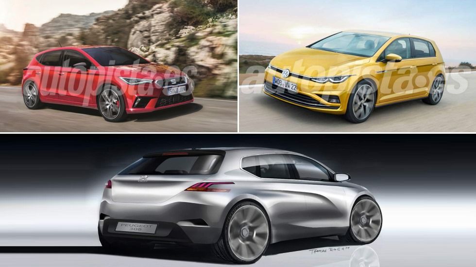 Seat León, VW Golf y Peugeot 308: gran duelo de nuevos compactos para 2020
