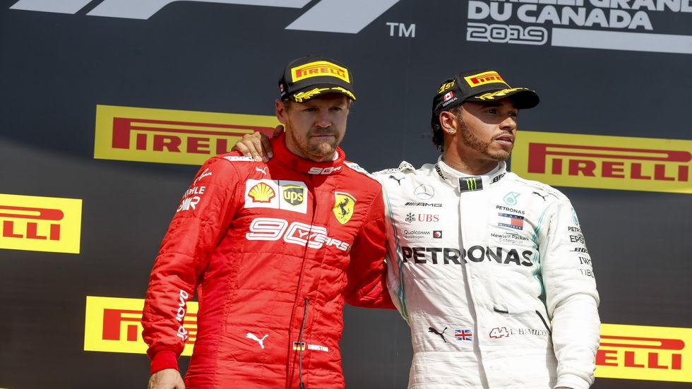 Hamilton pidió a Vettel que le acompañara en lo más alto del podio