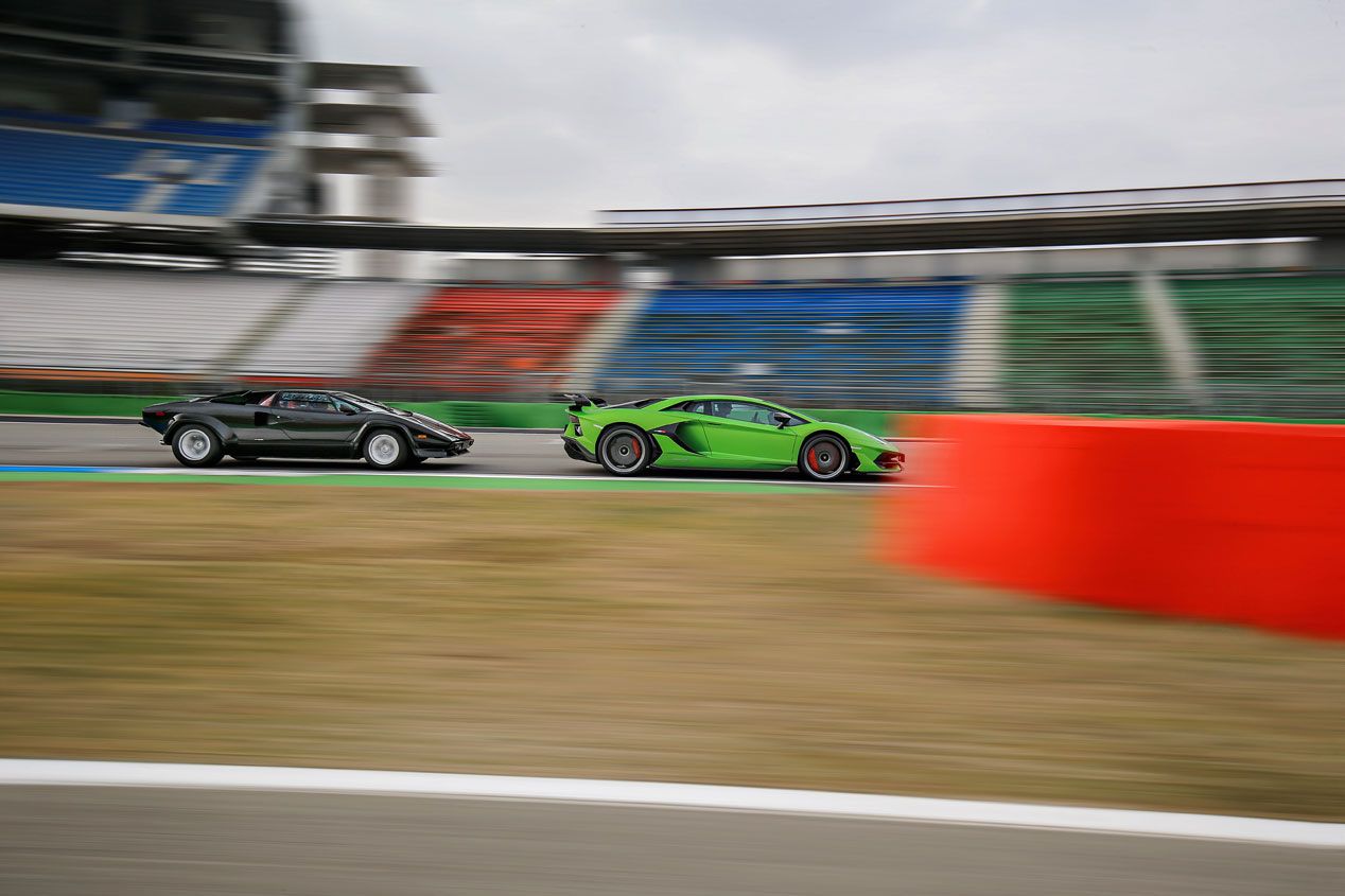 Duelo en Hockenheim, Lamborghini Countach vs Aventador SVJ
