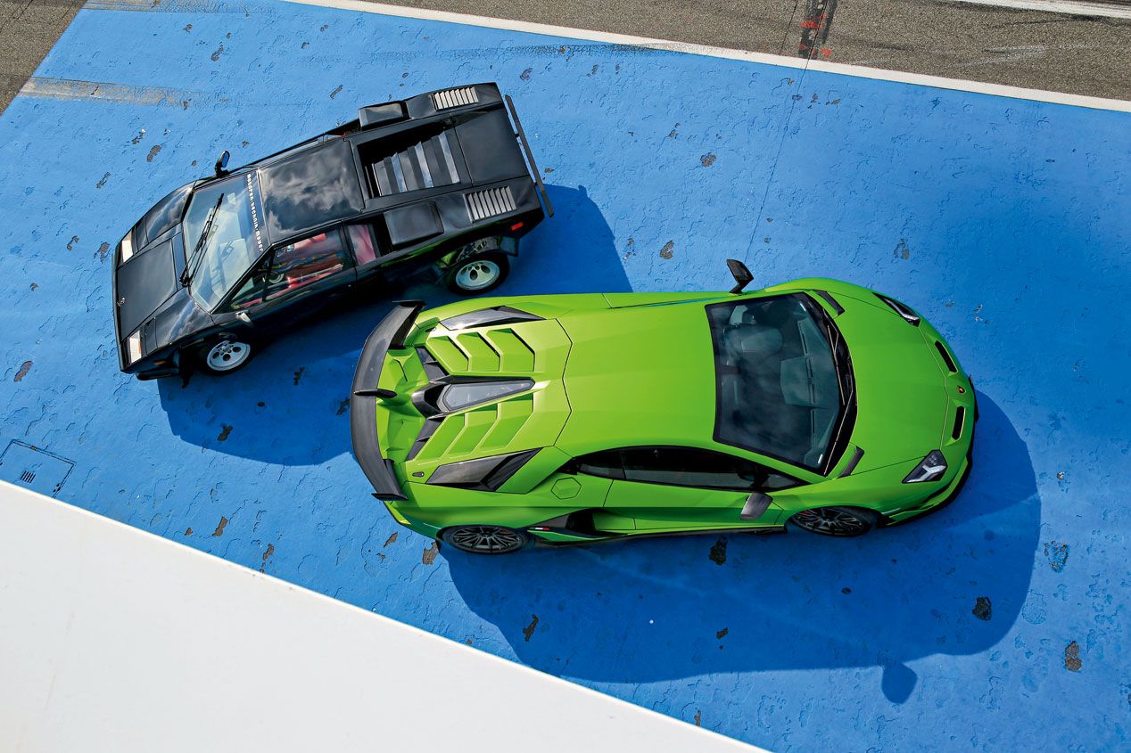 Duelo en Hockenheim, Lamborghini Countach vs Aventador SVJ