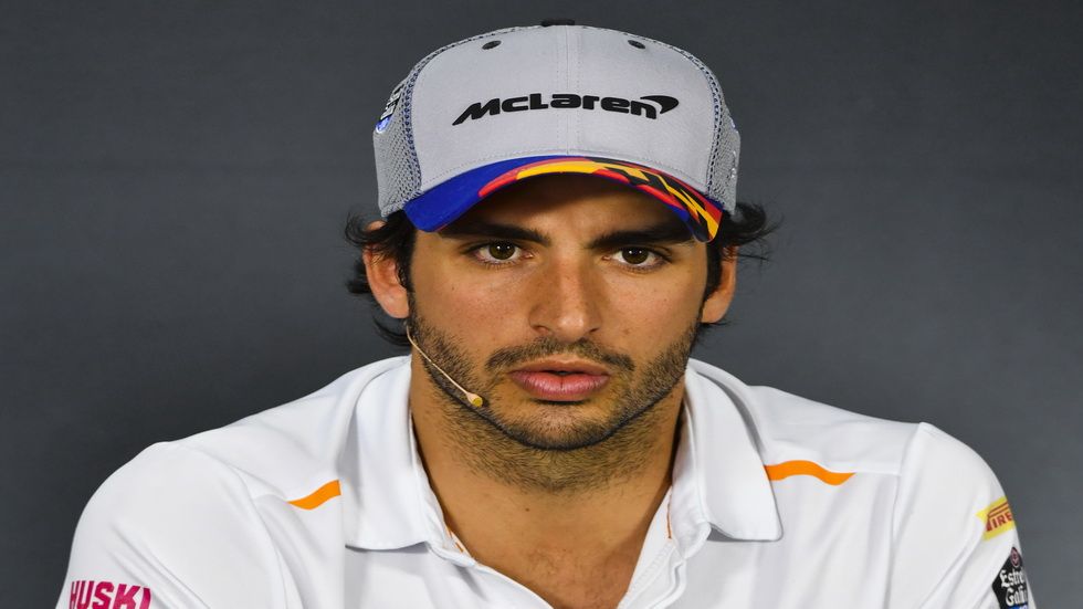 Carlos Sainz (McLaren) en la rueda de prensa de la FIA