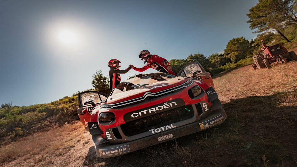 Loeb y Gasly en el Citroën C3 WRC