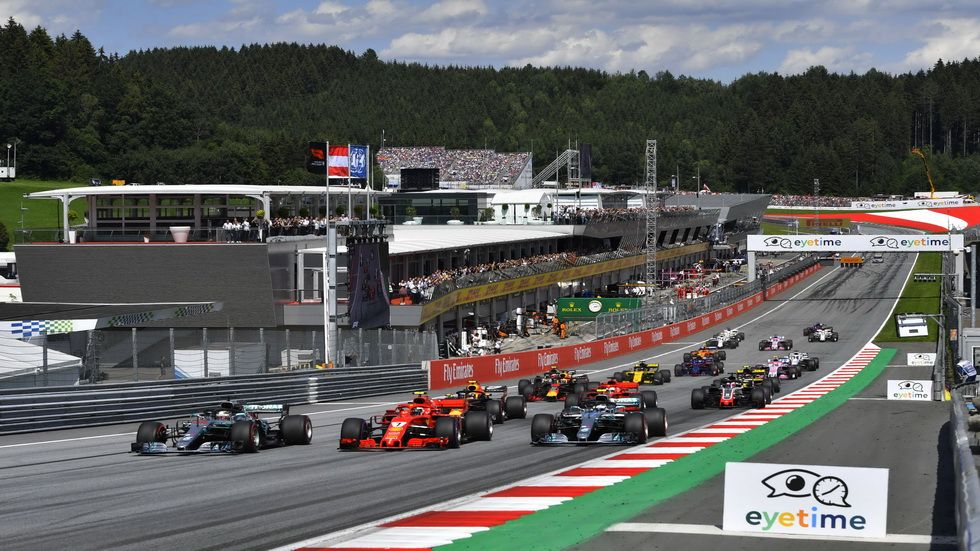 Salida del GP de Austria de 2018