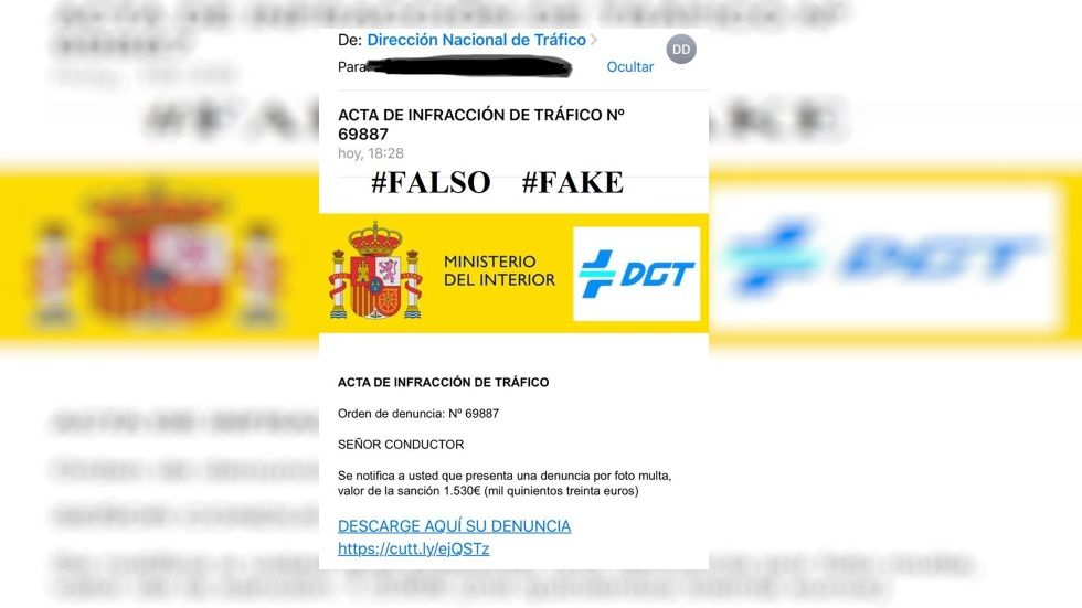 La DGT alerta de la estafa de una multa que te costaría más de 1.500 €