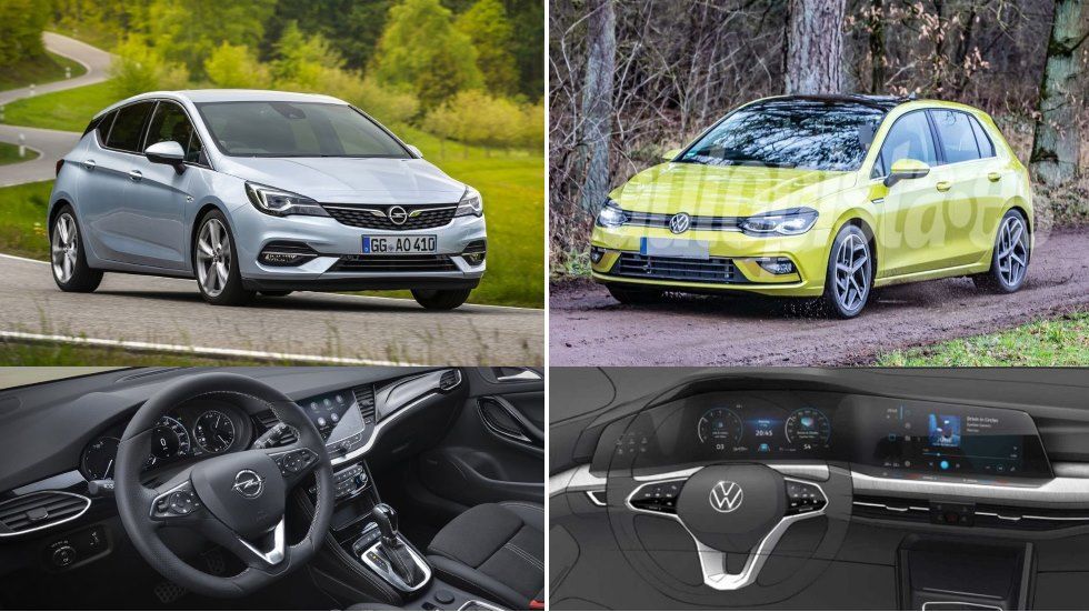 Opel Astra 2019 vs VW Golf 8: el gran duelo de nuevos compactos, listo para final de año