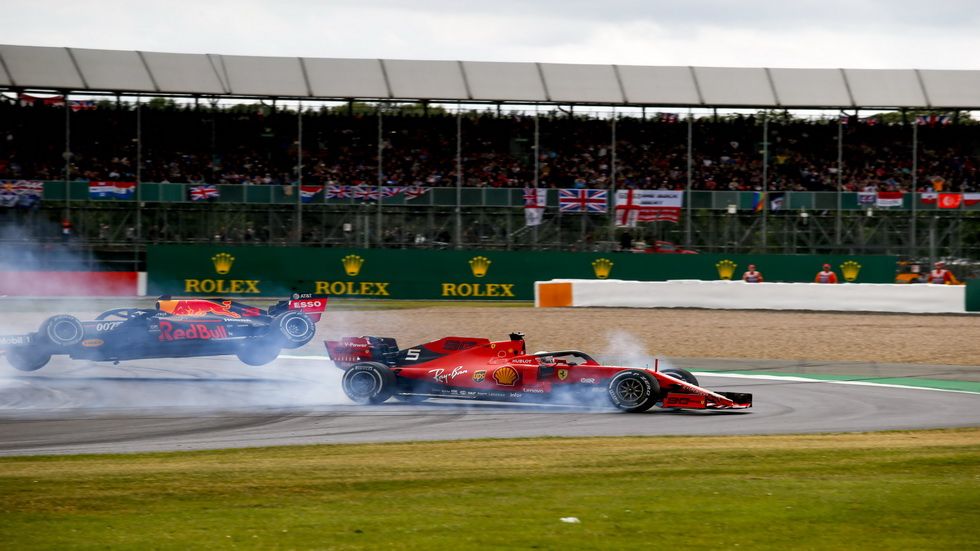 Incidente entre Vettel y Verstappen