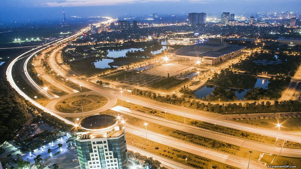 Vista aérea de la ciudad de Hanoi
