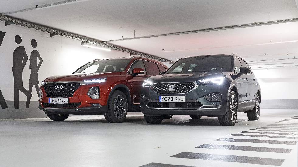 Hyundai Santa Fe CRDI vs Seat Tarraco TDI: ¿qué SUV diésel de 7 plazas es mejor?