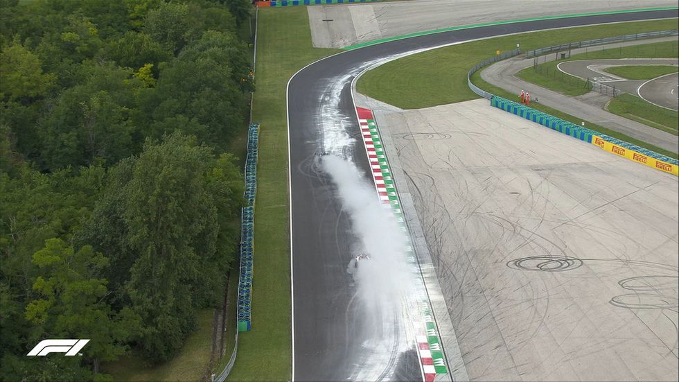 Así estaba la pista al comienzo de la "recortada" sesión 