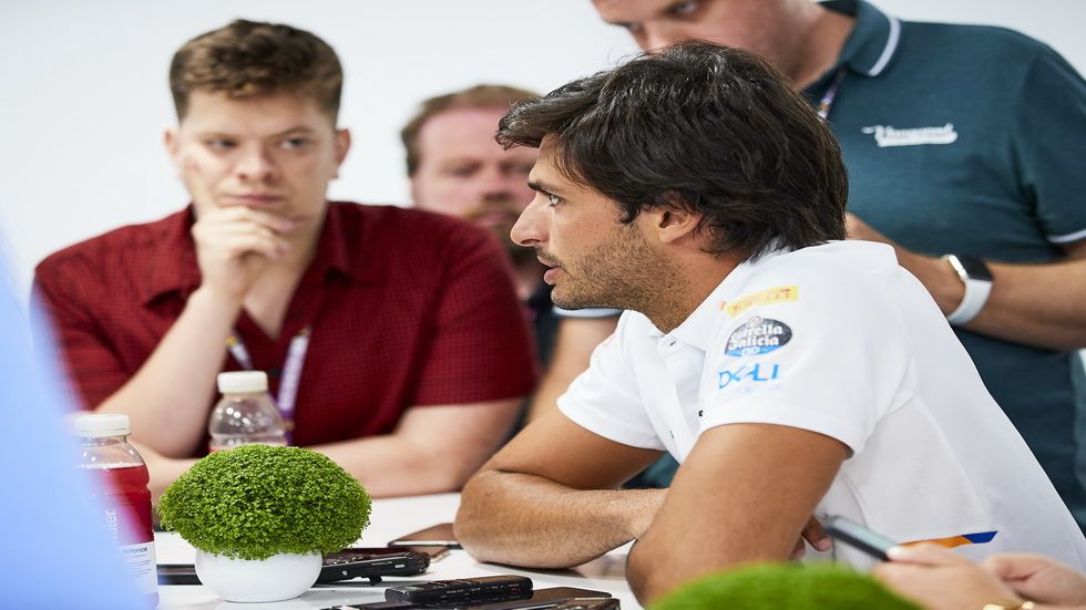 Sainz el jueves en el circuito de Spa-Francorchamps