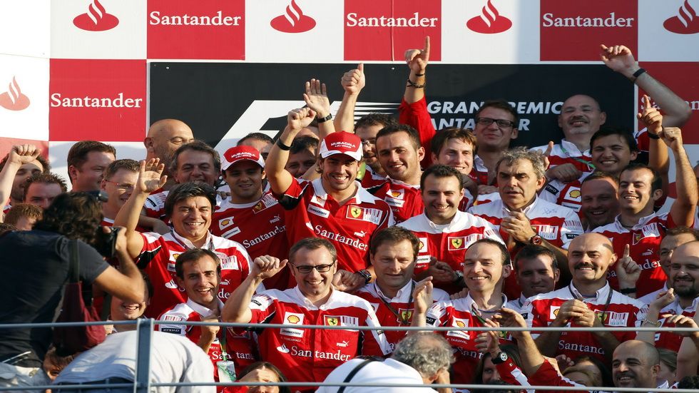 Última victoria de Ferrari en Monza. Fue en 2010 con Fernando Alonso