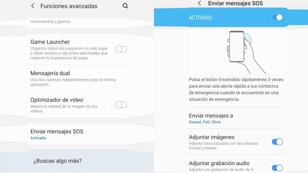 Tu móvil manda alertas SOS con fotos y audio que pueden salvarte la vida: cómo activarlas