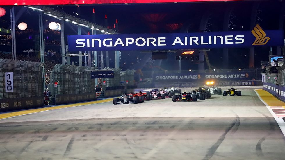 Salida de la carrera de Singapur de 2018
