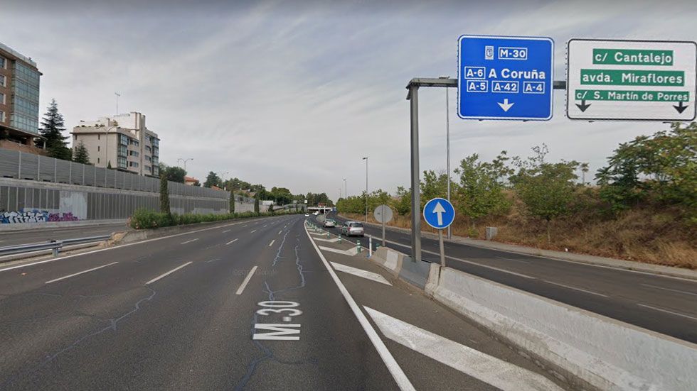 Lugar en el que se ha instalado el nuevo radar multicarril en Madrid