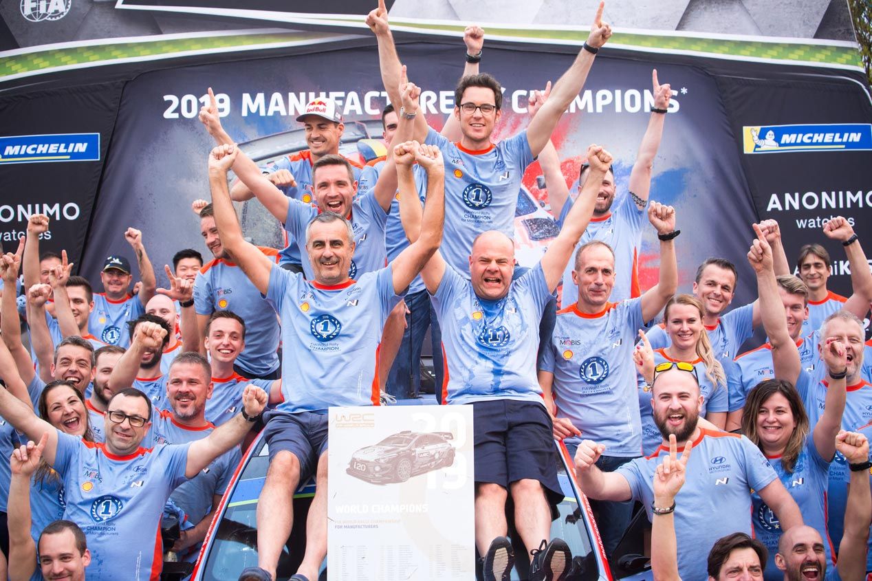 Mundial de Rallyes 2019: Hyundai celebra el título de constructores