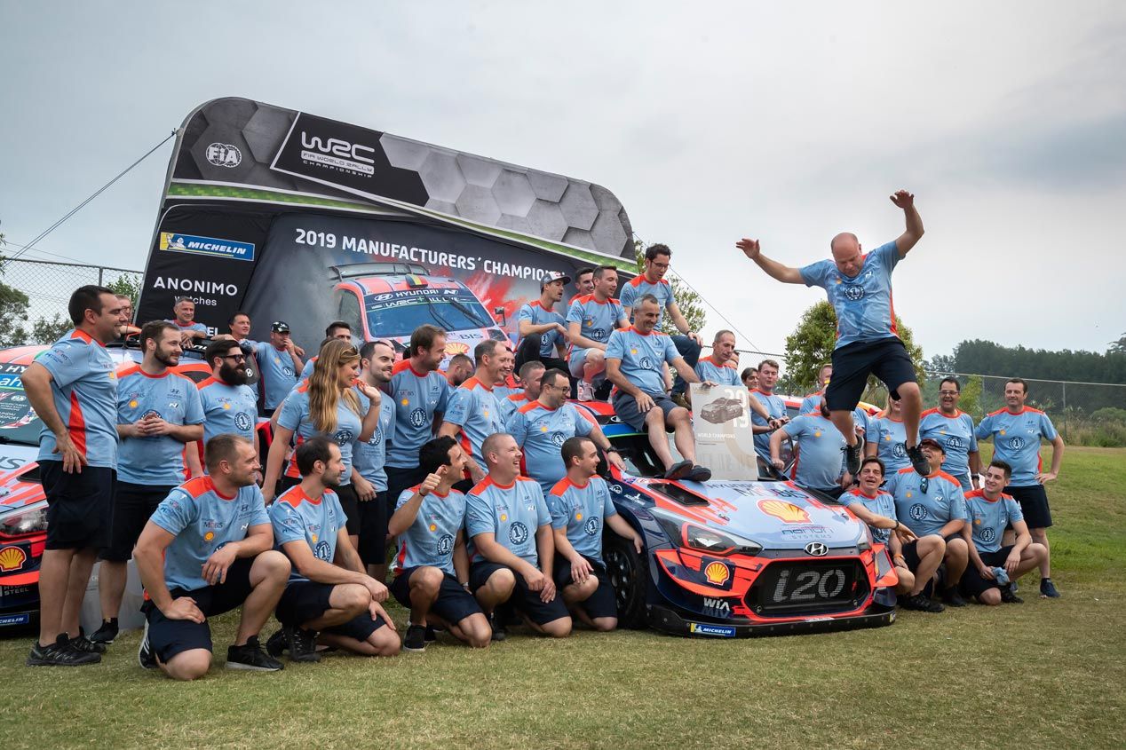 Mundial de Rallyes 2019: Hyundai celebra el título de constructores