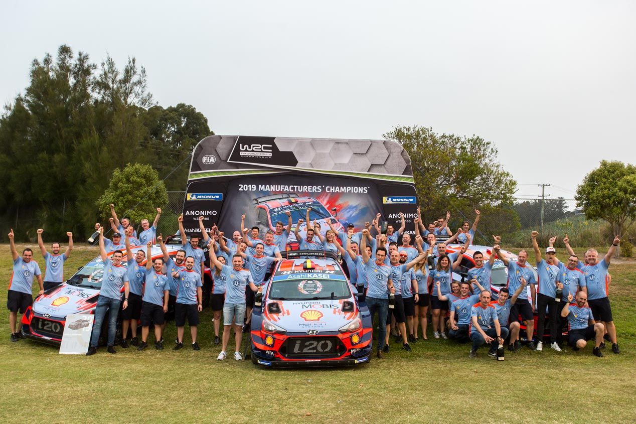 Mundial de Rallyes 2019: Hyundai celebra el título de constructores