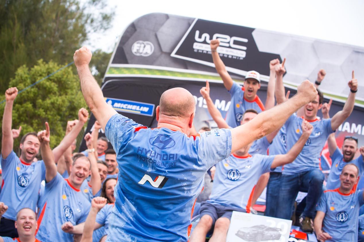 Mundial de Rallyes 2019: Hyundai celebra el título de constructores