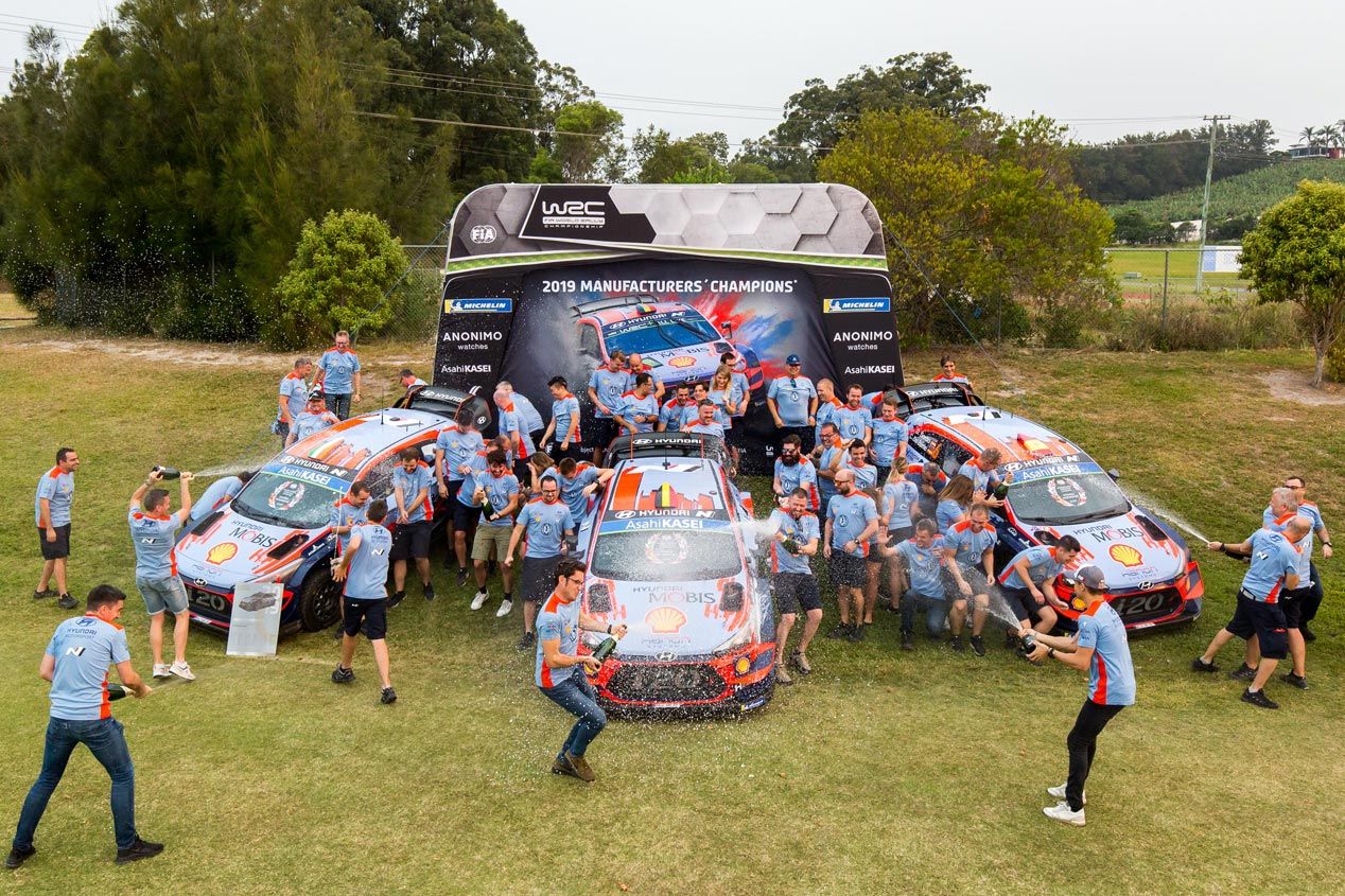 Mundial de Rallyes 2019: Hyundai celebra el título de constructores