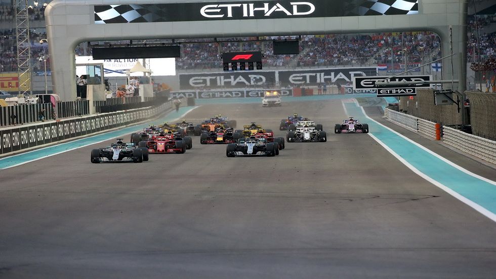 Salida del GP de Abu Dabi de 2018