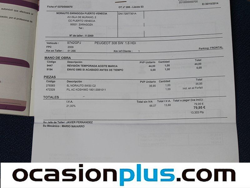 Peugeot 308 1.6 HDI Sport FAP 80kW (110CV)