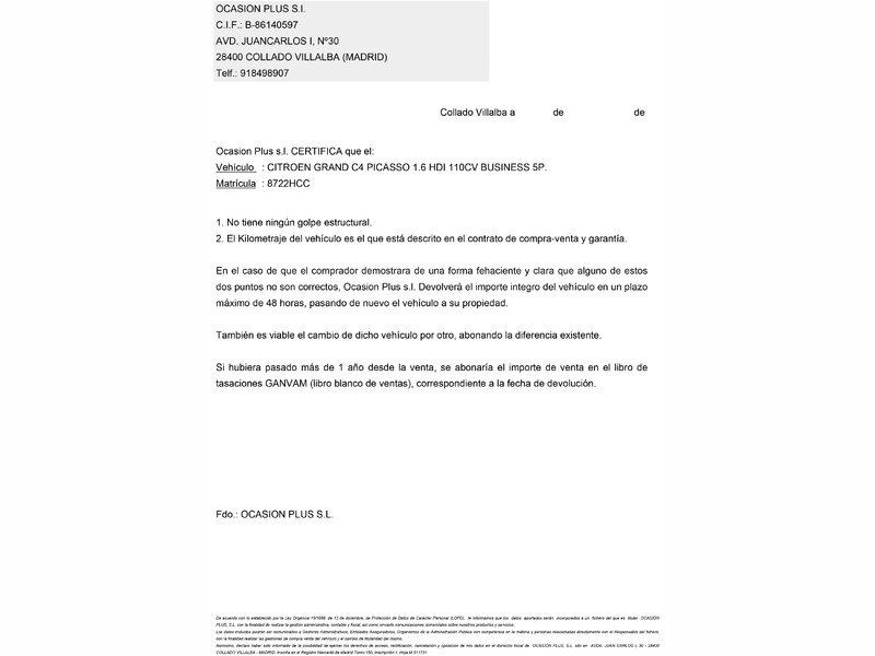 Citroen Grand C4 Picasso 1.6 HDI SX 82 kW (112 CV)