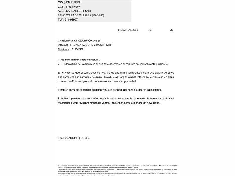 Honda Accord 2.0 I-VTEC Comfort 155CV