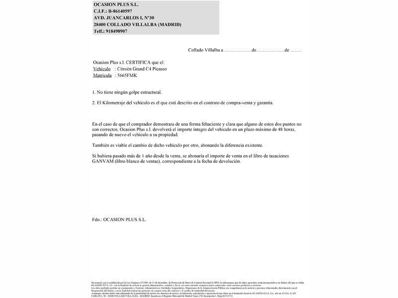 Citroen Grand C4 Picasso 2.0i Exclusive CMP 103kW (143CV) 7 Plazas