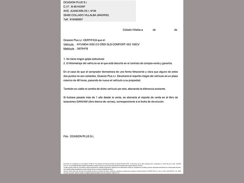 Hyundai iX35 2.0 CRDI GLS Comfort 4x2 100 kW (136 CV)