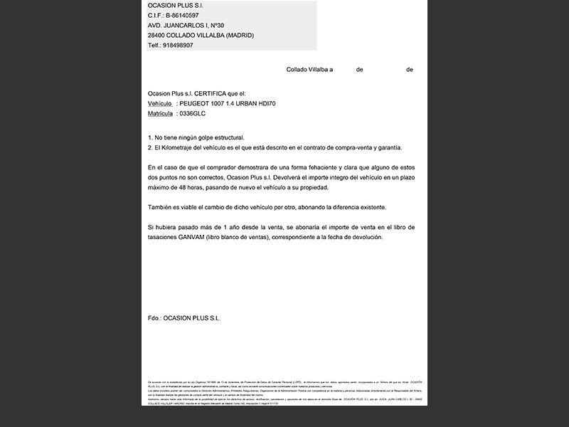 Peugeot 1007 1.4 HDi Urban 50 kW (70 CV)