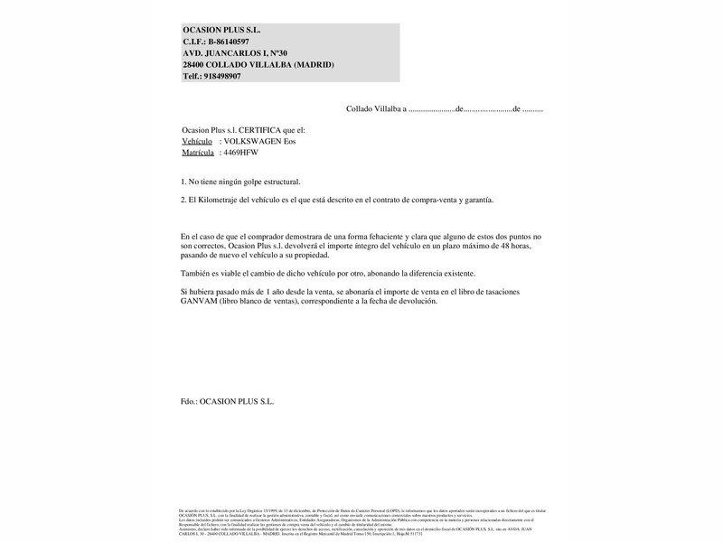 Volkswagen Eos 2.0 TDI DPF Excellence 103 kW (140 CV)