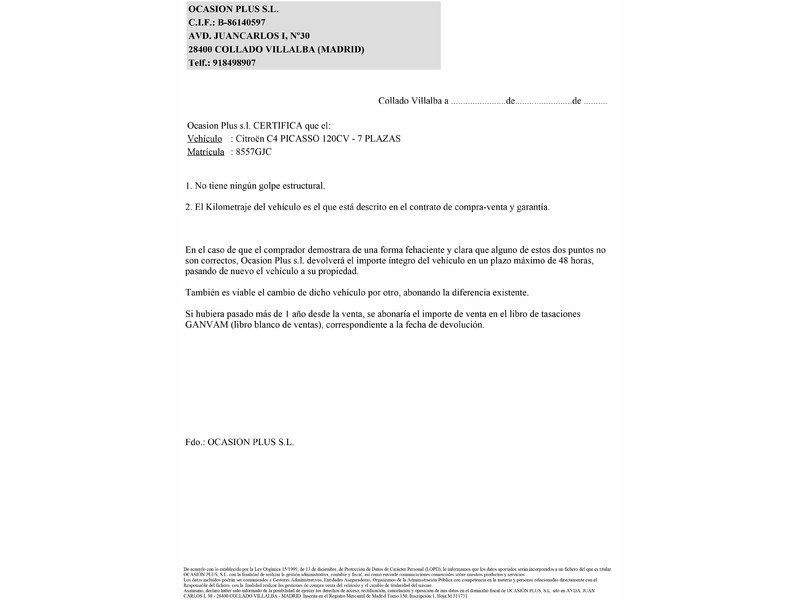 Citroen Grand C4 Picasso 1.6 VTi SX 88 kW (120 CV) 7plz
