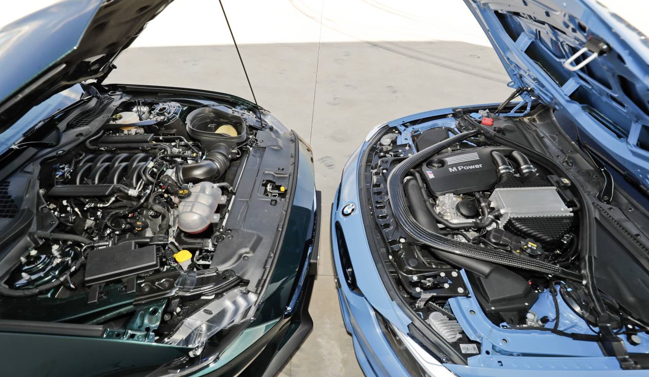 BMW M4 Competition vs Ford Mustang Bullit: frenético duelo deportivo