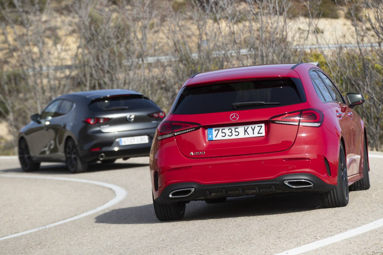 Mazda3 frente a Mercedes Clase A: dos compactos de gran personalidad