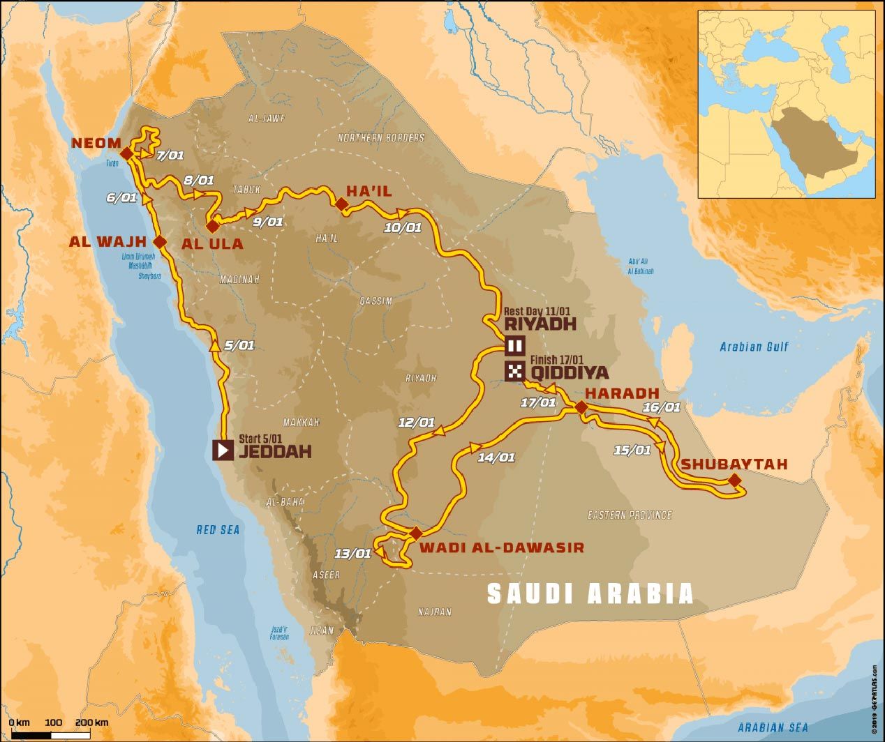 Dakar 2020: arranca el tercer capítulo del rally, en Arabia Saudí
