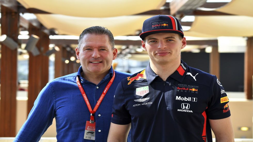 Max Verstappen junto a su padre, Jos
