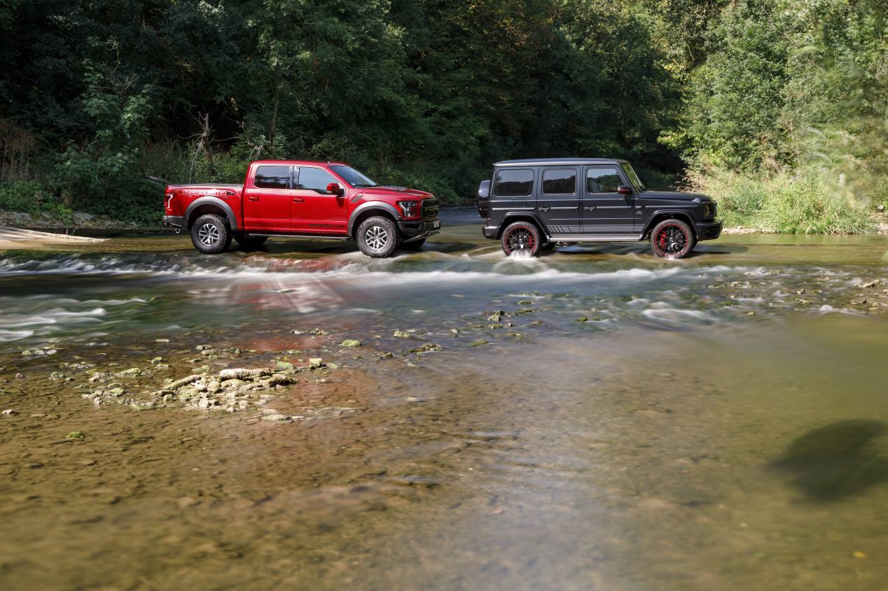 Ford F-150 Raptor y Mercedes-AMG 63 G, frente a frente