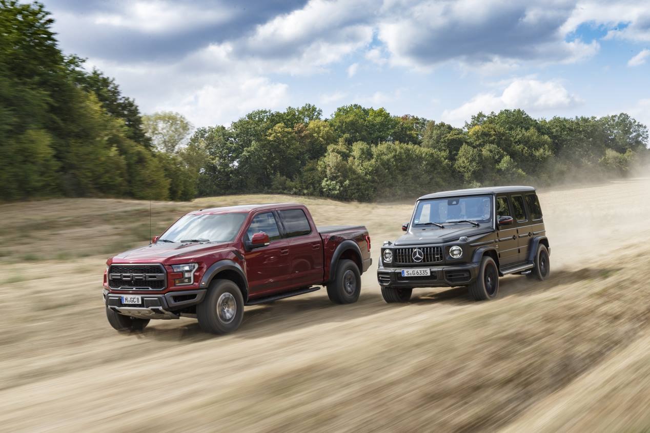 Ford F-150 Raptor y Mercedes-AMG 63 G, frente a frente