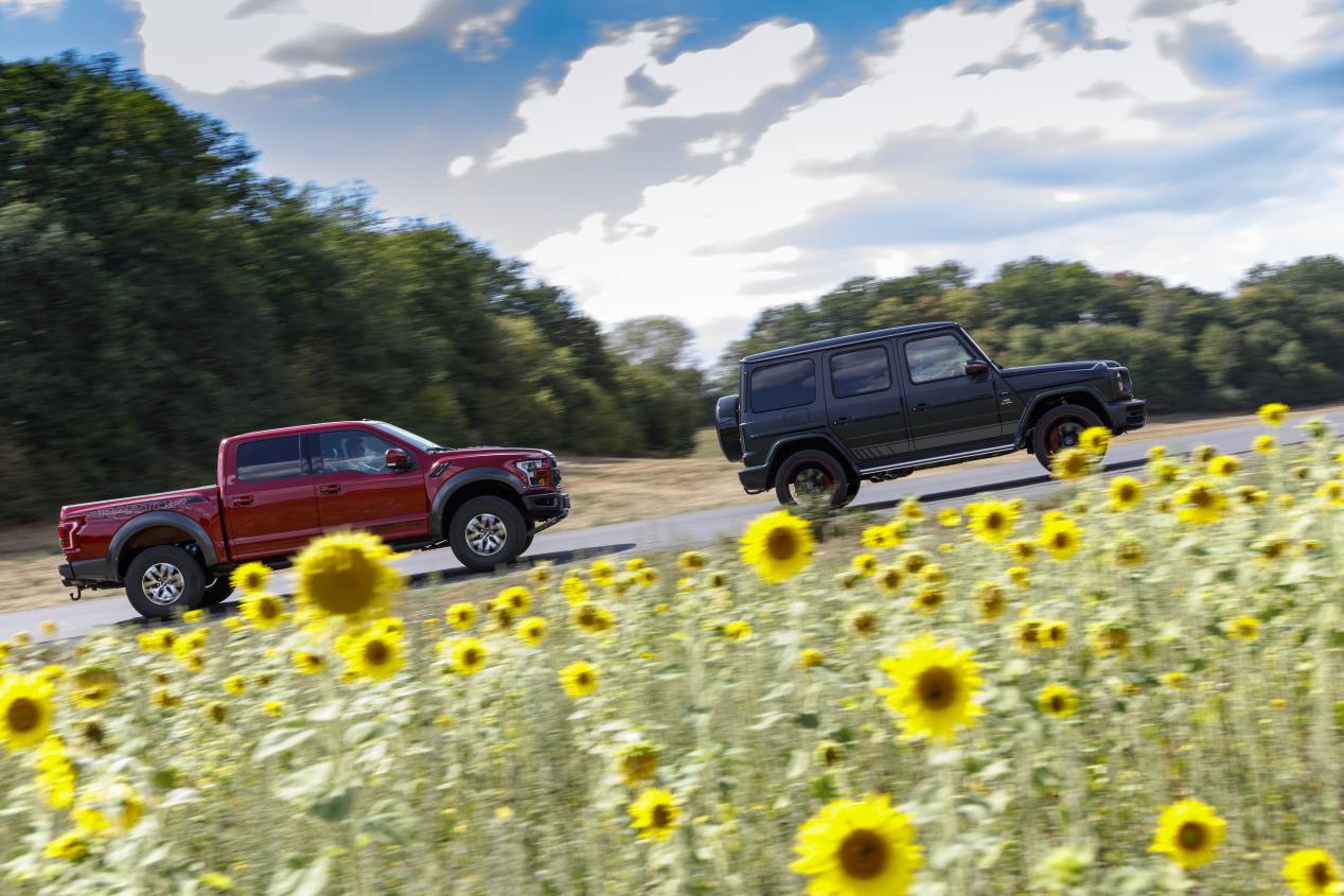 Ford F-150 Raptor y Mercedes-AMG 63 G, frente a frente