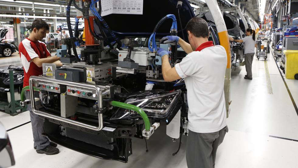 Trabajadores de Seat en la planta de Martorell (Barcelona). Imagen: MPIB.